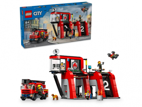 LEGO CITY 60414 FIRE STATION WITH FIRE TRUCK