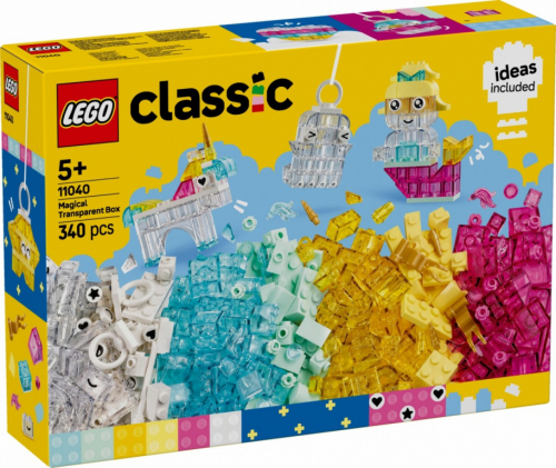 LEGO Klocki Classic 11040 Magiczny zestaw z przezroczystymi klockami