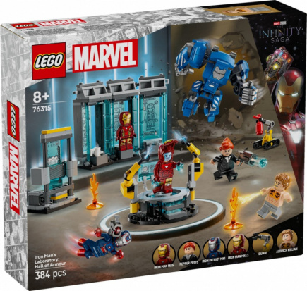 LEGO Blocks Super Heroes 76315 Iron Mans Laboratory: Hall of Armor