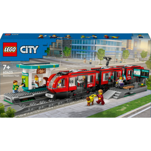LEGO 60423 City Straenbahn mit Haltestelle