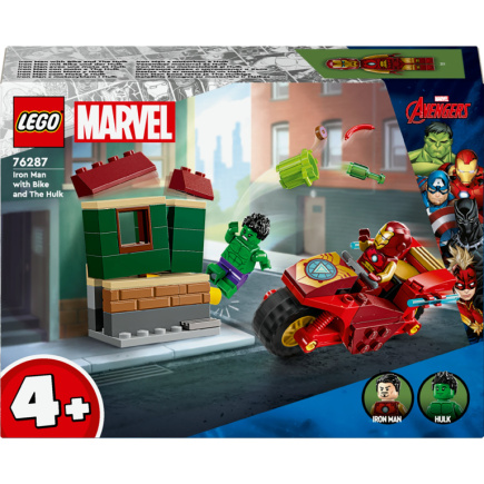 LEGO 76287 Marvel Super Heroes Iron Man mit Bike und der Hulk