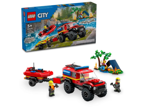 LEGO CITY 60412 4X4 FIRE TRUCK WITH RESCUE BOAT