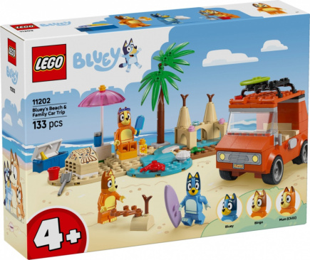 LEGO Bricks Bluey 11202 Blueys Beach & Family Car Trip