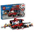 LEGO 60443 City F1 Boxenstopp mit Boxencrew und Ferrari Flitzer