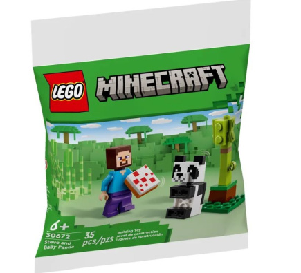 LEGO Klocki Minecraft 30672 Steve i maĹa panda