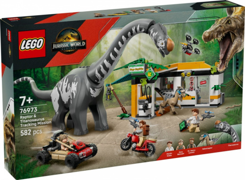 LEGO Bricks Jurassic World 76973 Raptor & Titanosaurus Tracking Mission