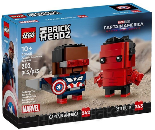 LEGO Bricks BrickHeadz 40668 Captain America & Red Hulk