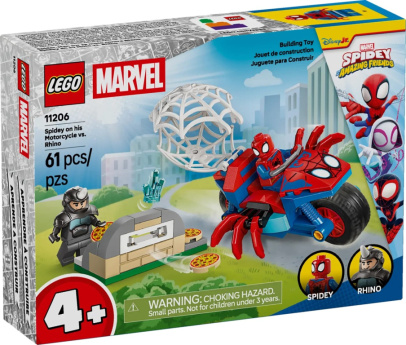 LEGO MARVEL 11206 Spidey on his Motorcycle vs. Rhino