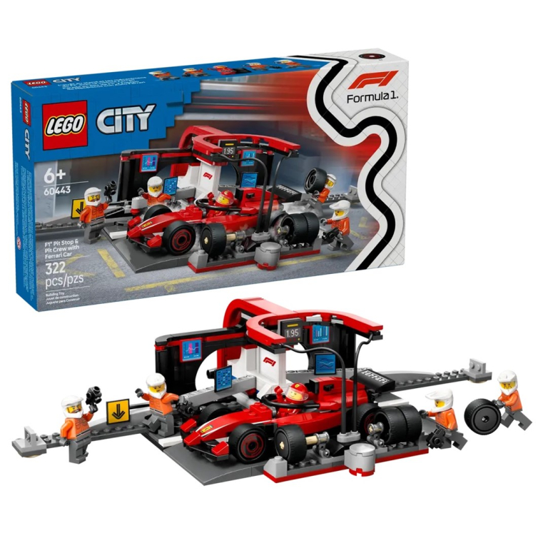 Tootefoto - LEGO CITY 60443 F1 - Pit Stop & Pit Crew with Ferrari Car