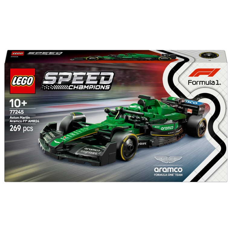 Tootefoto - LEGO Speed Champions Aston Martin Aramco F1 AMR24 Rennauto 77245