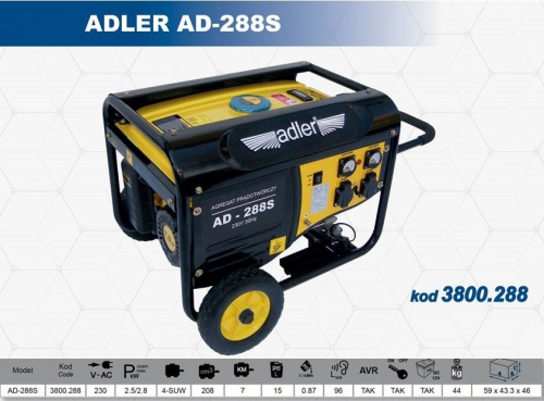 ADLER GENERATOR SET 2.8KW / AD-288S