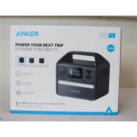 Renew. Anker 521 Portable Power Station (PowerHouse 256Wh) UNPACKED, SCRATCHES ON THE ITEM | Anker Solix