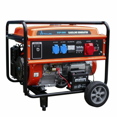 Extralink EGP-5500, 5000 W, 220 V, 25 L, Petrol, 1.87 l/h, Manual/Electronic