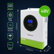 Qoltec Off Grid solar inverter 6.2kVA 6.2kW 120A MPPT