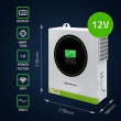 Qoltec Solar inverter Off Grid 1500W 100A 12V MPPT