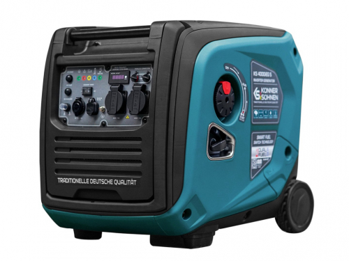 Könner & Söhnen KS 4000IEG S engine-generator 3500 W 12 L Liquefied Petroleum Gas (LPG), Petrol Aqua colour, Black