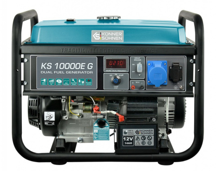 KÖNNER & SÖHNEN HYBRID GENERATOR (PETROL/LPG) 7.5kW 230V KS 10000E G, ELECTRIC START