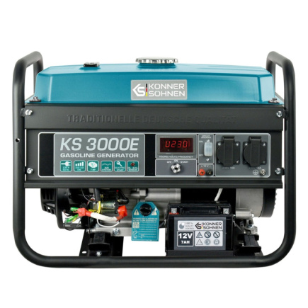 KÖNNER & SÖHNEN GASOLINE GENERATOR 2.6kW 230V KS 3000E, ELECTRIC START