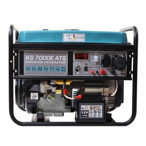 Könner & Söhnen KS 7000E ATS engine-generator 5000 W 25 L Petrol Must, Teal