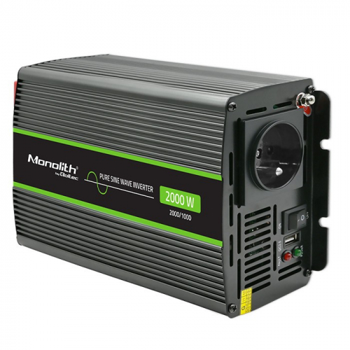 Qoltec Pure Sine Wave Inverter Monolith, 1000W, 2000W 865886