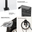 Outdoor stand for EV and PHEV car chargers Maclean, steel, 15kg max, MCE456