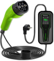 Qoltec 52465 Mobile charger for EV 2-in-1 Type2 with regulation | 3.5kW | 230V | LCD | Portable | Wallbox | 5m