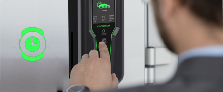 Qoltec 52465 Mobile charger for EV 2-in-1 Type2 with regulation | 3.5kW | 230V | LCD | Portable | Wallbox | 5m