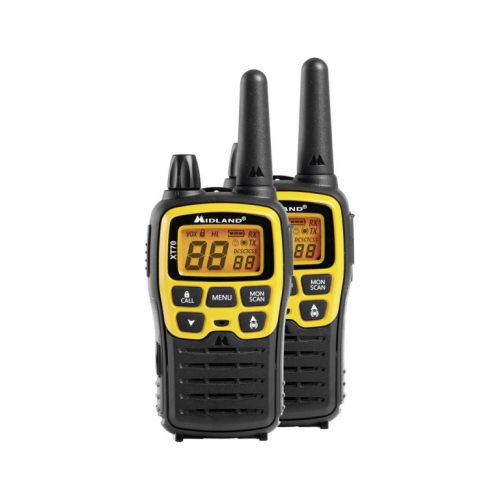 Midland XT70 Adventure two-way radio 93 channels 433.075 - 446.09375 MHz Black, Yellow