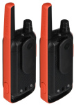 Motorola T82 Twin Pack two-way radio 16 channels Black,Orange