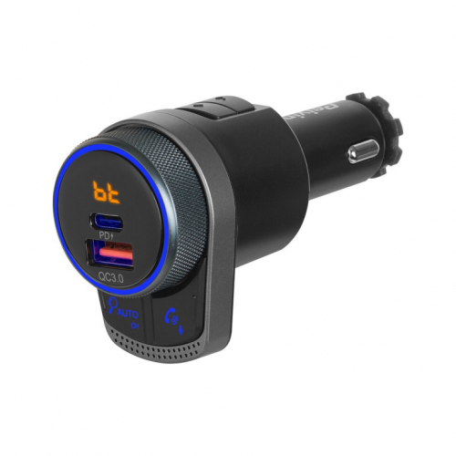 Car FM transmitter with bluetooth function.