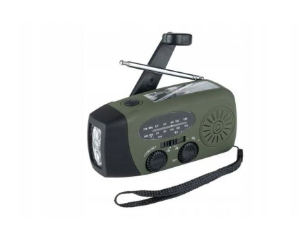 Fosco Outdoormen Edit emergency radio. Solar-Dynamo