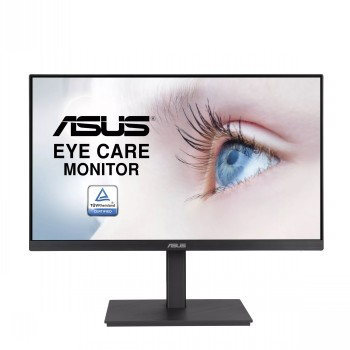 ASUS 23.8” 1080P MONITOR (VA24EQSB) - FULL HD, IPS, 75HZ, BUILT-IN SPEAKERS, EYE CARE, LOW BLUE LIGHT, FLICKER FREE, VESA MOUNTABLE, HEIGHT ADJUSTMENT, FRAMELESS, DISPLAYPORT, HDMI, VGA, USB HUB