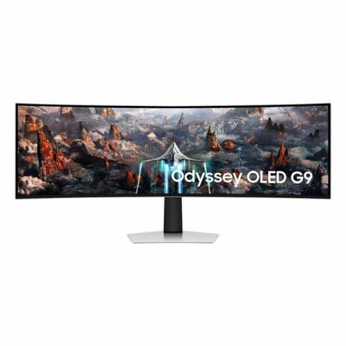 Samsung Odyssey OLED G9 G93SC, 49'', Dual QHD, OLED, 240 Hz, nõgus, hõbe - Monitor / LS49CG934SUXEN