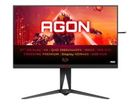 AOC AG275QXN/EU 27inch AGON-series QHD 165Hz VA monitor 2560x1440 16:9 1ms 400cd/m2 USB Hub HAS HDR400 Gmenu