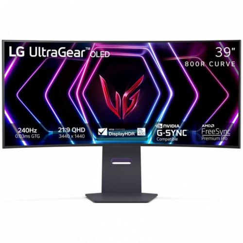 LG UltraGear OLED, 39'', WQHD, OLED, 240 Hz, nõgus, must - Monitor / 39GS95QE-B