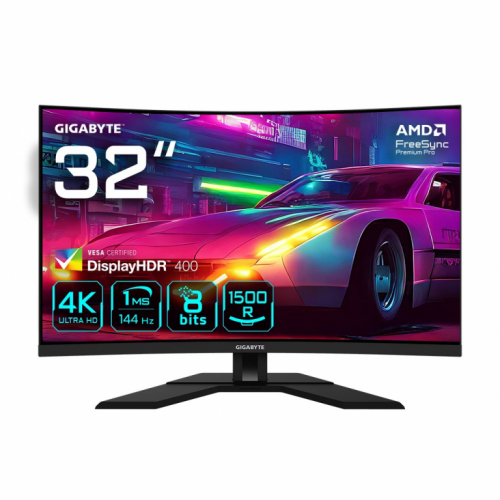 GIGABYTE M32UC 31.5” 4K UHD Curved Gaming Monitor - 3840 x 2160 (UHD), 1500R, 144Hz, 1ms, 350 cd/m2, FreeSync Premium Pro, DisplayHDR400, HDMI 2.1, Displayport 1.4