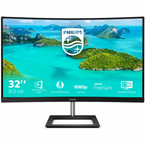 81,3cm/32'' (1920x1080) Philips E-line 322E1C Curved 16:9 4ms HDMI VGA DisplayPort VESA Full HD Black Silver