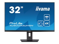 IIYAMA XUB3293UHSN-B5 32inch ETE IPS 3840x2160 UHD 1000:1 350cd/m2 4ms HDMI DP USB-C Dock Speakers LAN 65W PD 15cm Height Adj. Stand