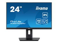 IIYAMA XUB2492QSU-B1 24inch ETE IPS-panel 2560x1440 100Hz QHD 05ms MPRT FreeSync 15cm Height Adj. Stand 300cd/m2 HDMI DisplayPort