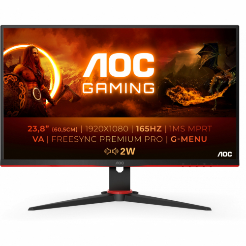 61cm/24'' (1920x1080) AOC Gaming 24G2SAE/BK 16:9 1ms 165Hz 2xHDMI DisplayPort VESA Full HD Black