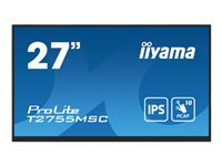 IIYAMA T2755MSC-B1 27inch IPS Bonded PCAP 10P Touch 1920x1080 Flat Bezel Free Glass Front HDMI Displayport 360cd/m USB Hub