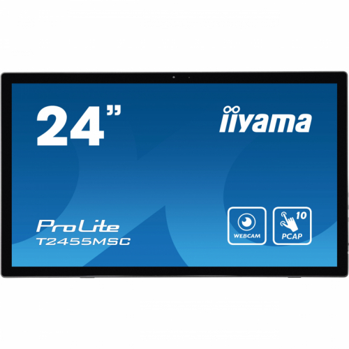 60,5cm/24'' (1920x1080) iiyama ProLite T2455MSC-B1 16:9 FHD IPS Touch 5ms HDMI DP USB Speaker Black