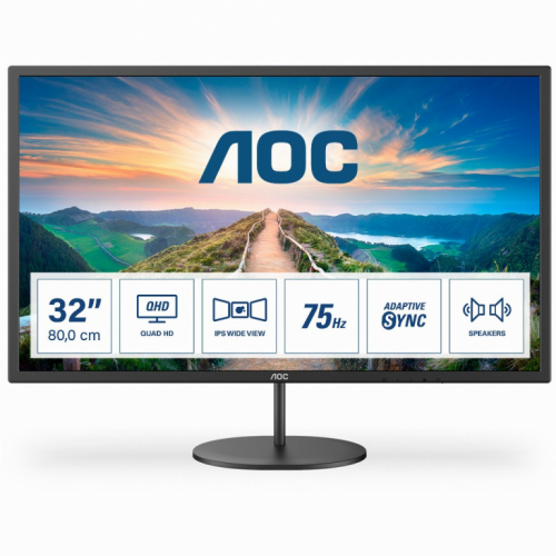 81,3cm/32'' (2560x1440) AOC Q32V4 16:9 4ms IPS HDMI DisplayPort VESA Speaker QHD Black