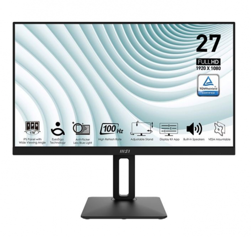 MSI Monitor PRO MP271AP 27 cali /LED/FHD/Flat/100Hz/Black