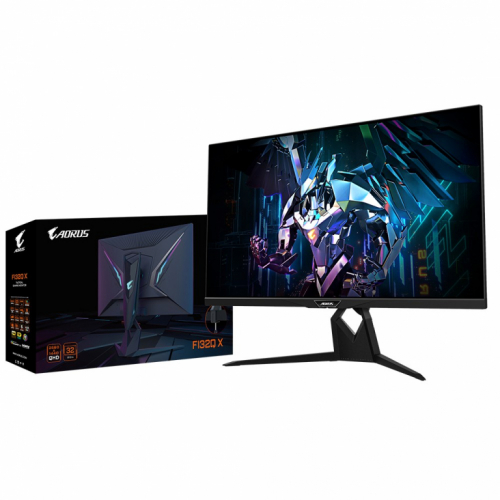 GIGABYTE AORUS FI32Q X 32” QHD Gaming Monitor - 2560 x 1440, 240Hz, 1ms, 400 cd/m², AMD FreeSync Premium Pro, Display HDR600, HDMI 2.1, Displayport 1.4