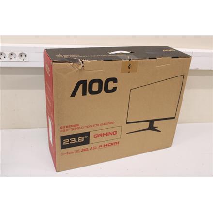 Taastatud. AOC 24G2ZE/BK 23.8“ 1920x1080/350 cd/m²/1 ms/DisplayPort HDMI VGA Headphone out | AOC | Monitor | 24G2ZE/BK | 23.8 