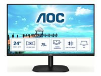 AOC 24B2XH 23.8inch IPS FHD 1920x1080 16:9 250cd/m2 1000:1 7ms HDMI1.4 and VGA inputs Lowblue Mode VESA Compatible