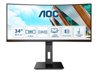 AOC CU34P2A 34inch 3440x1440 VA Curved H/A 150MM 100hz FreeSync Premium ULTRAWIDE USB HUB SPEAKERS DPx1 HDMIx2 VESA 100x100 PRO LINE