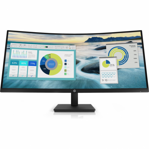 86,36cm/34'' (3440x1440) HP P34hc G4 Curved 21:9 5ms 60Hz HDMI DisplayPort USB-C VESA Speaker WQHD Black