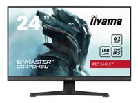 IIYAMA G2470HSU-B6 G-Master Red Eagle 24inch Fast IPS FHD FreeSync Premium 180Hz 300cd/m2 0.2ms HDMI DP 4xUSB Black Speakers (P)